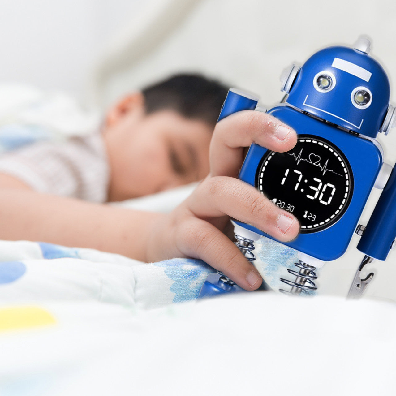 Laser Kids Robot Alarm Clock - Blue