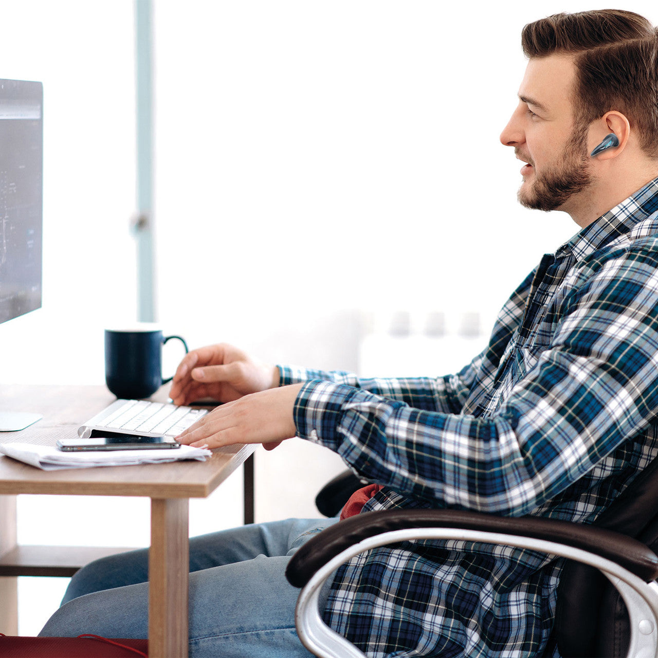 Laser Wireless Gaming ANC Earphones Black