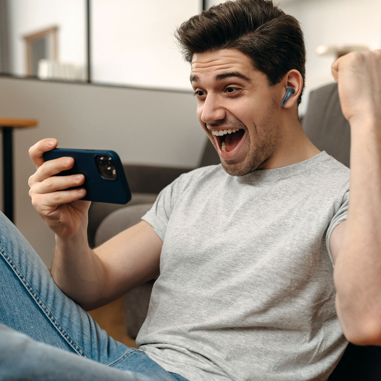 Laser Wireless Gaming ANC Earphones Black