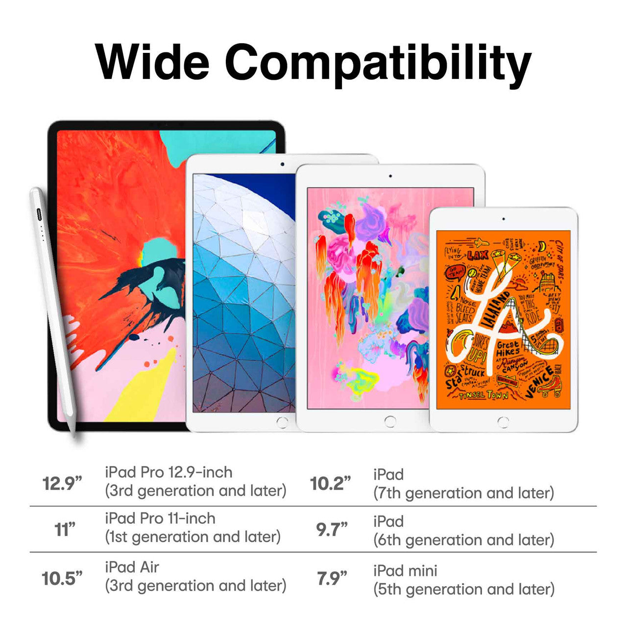 Laser Active Stylus for iPad White