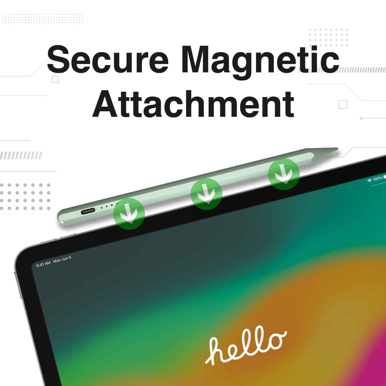 Laser Active Stylus Pen for iPad - Green