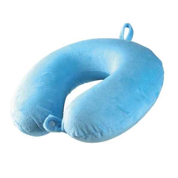 Laser Memory Foam Neck Pillow Blue