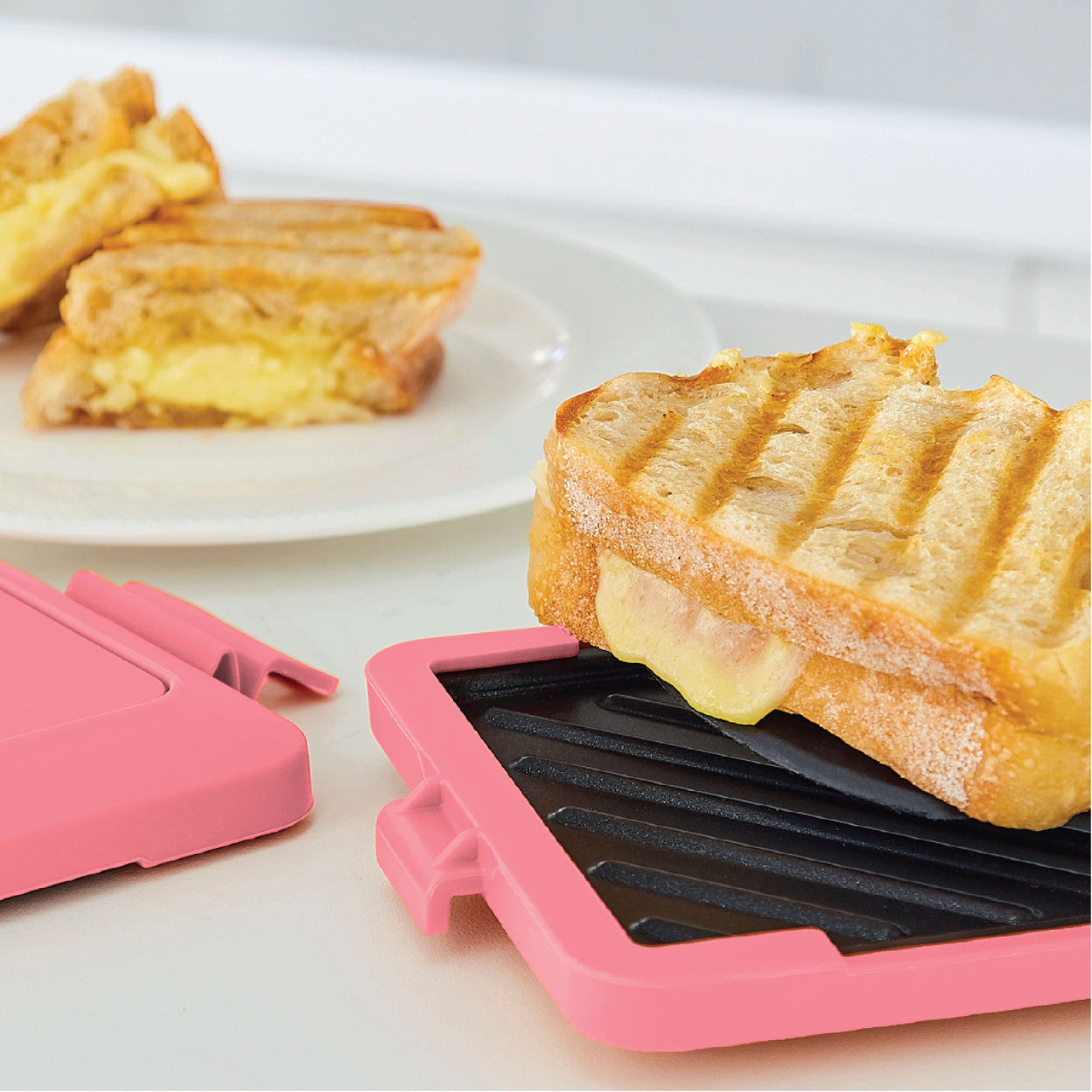 Laser Microwave Toastie Maker Flamingo Pink
