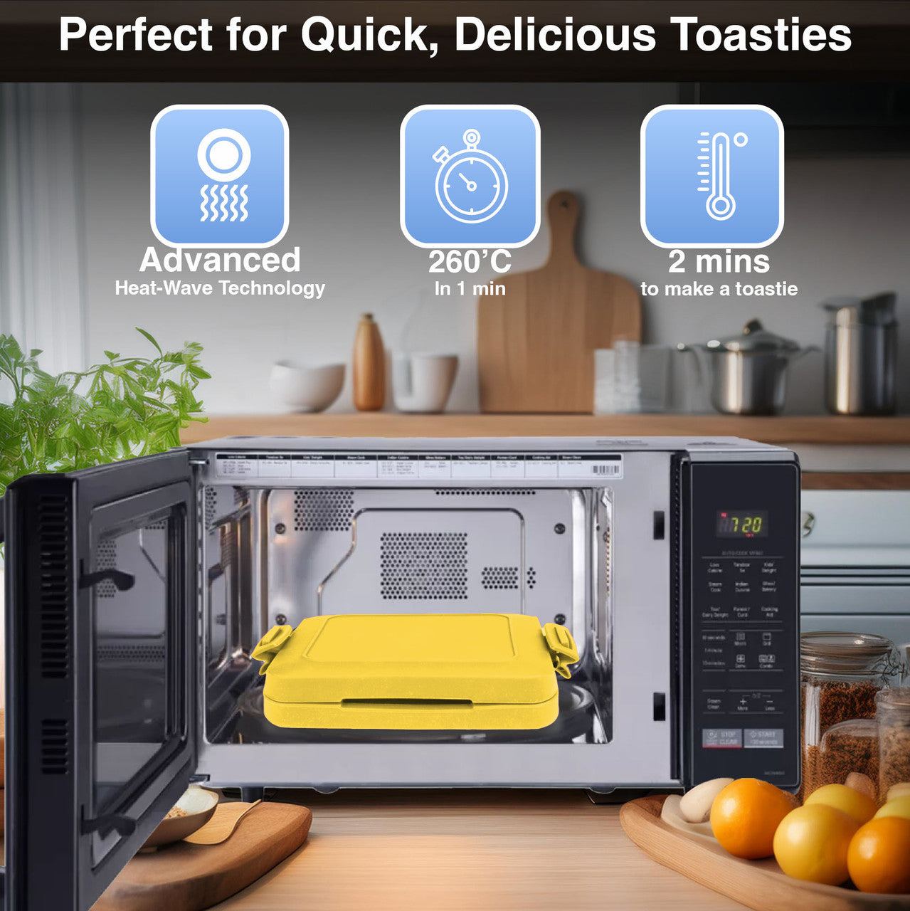 Laser Microwave Toastie Maker Smiley Face