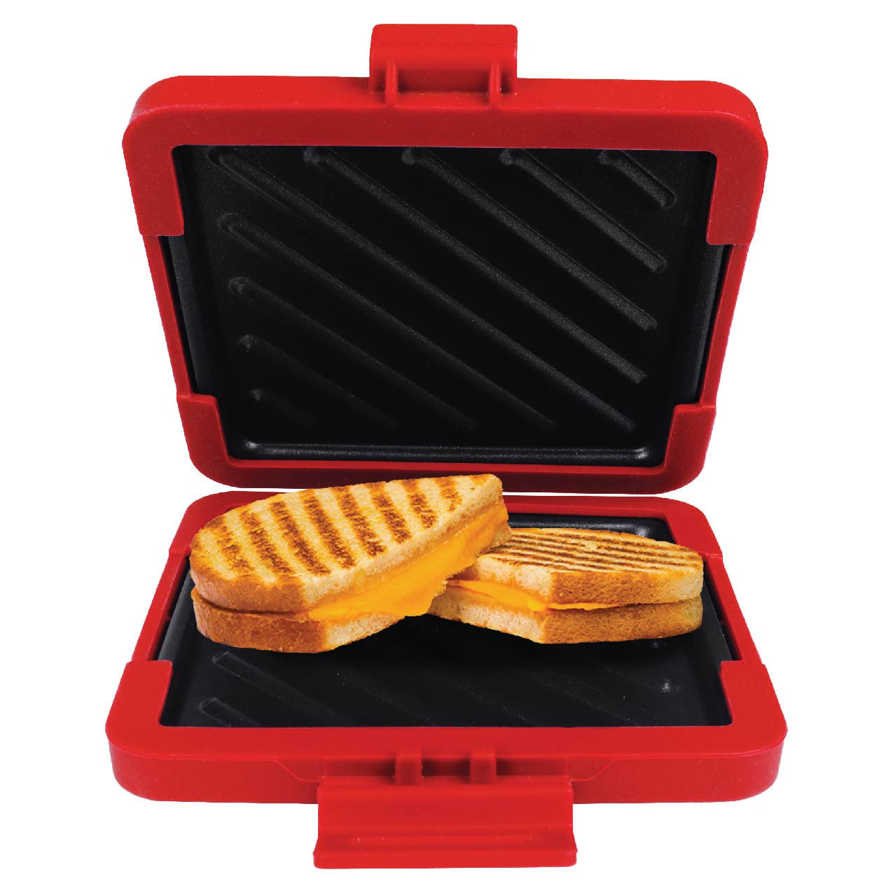 Laser Microwave Toastie Maker with Heatwave Tech Red