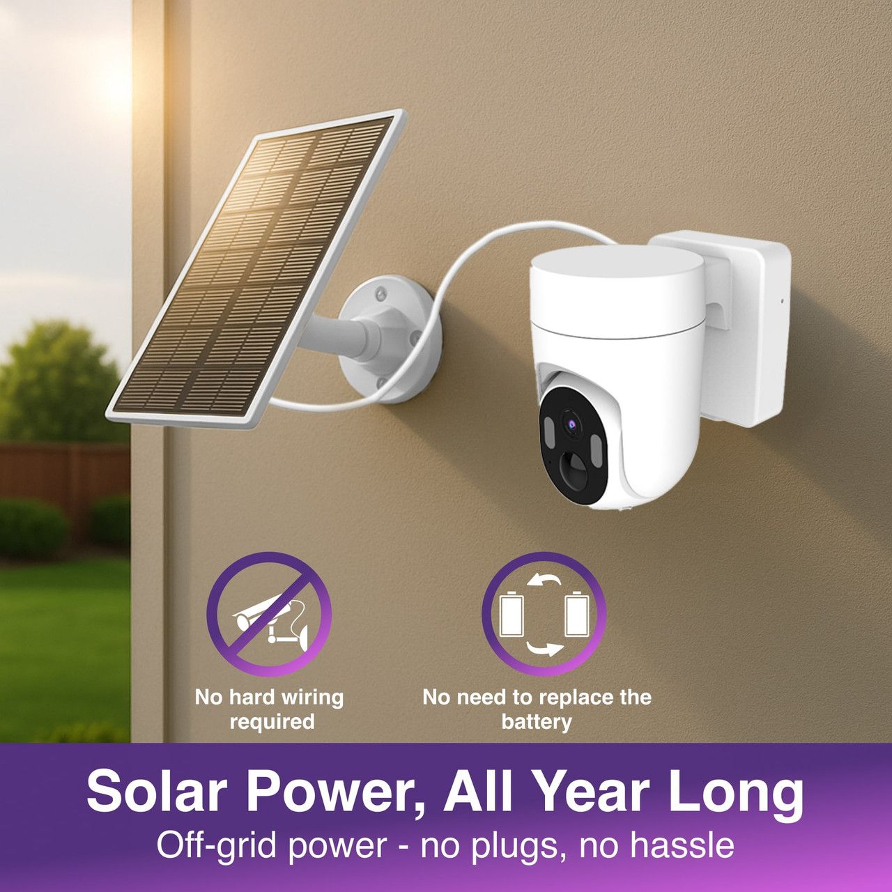 Connect Outdoor 2K Camera with Solar Panel