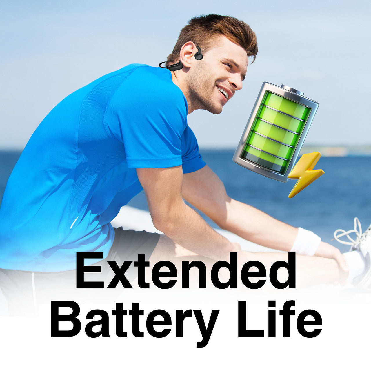 Laser Wireless Open Ear Earphones Black