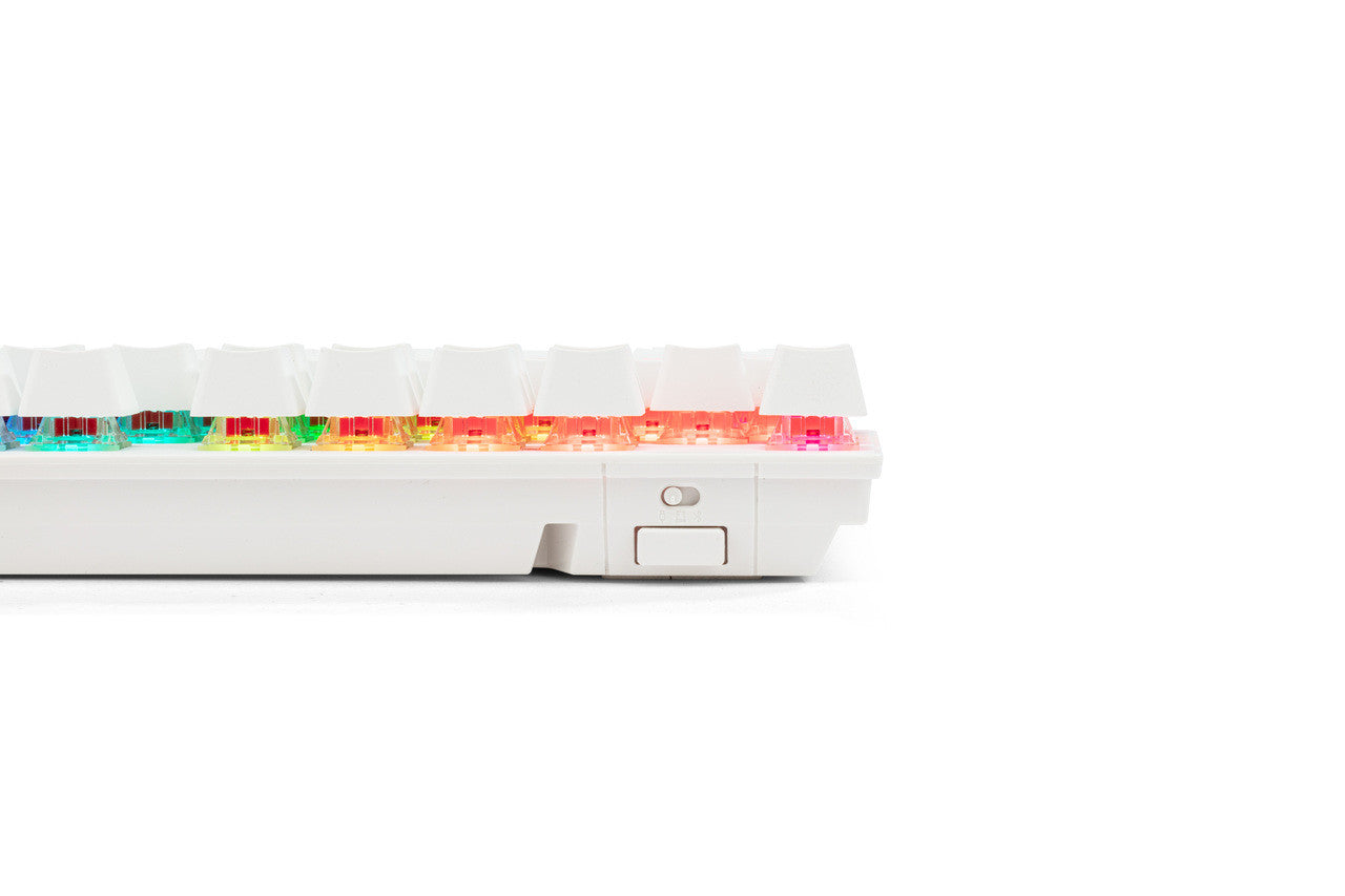 G-TEK Cyborg 87-Key Wired Bluetooth Keyboard White