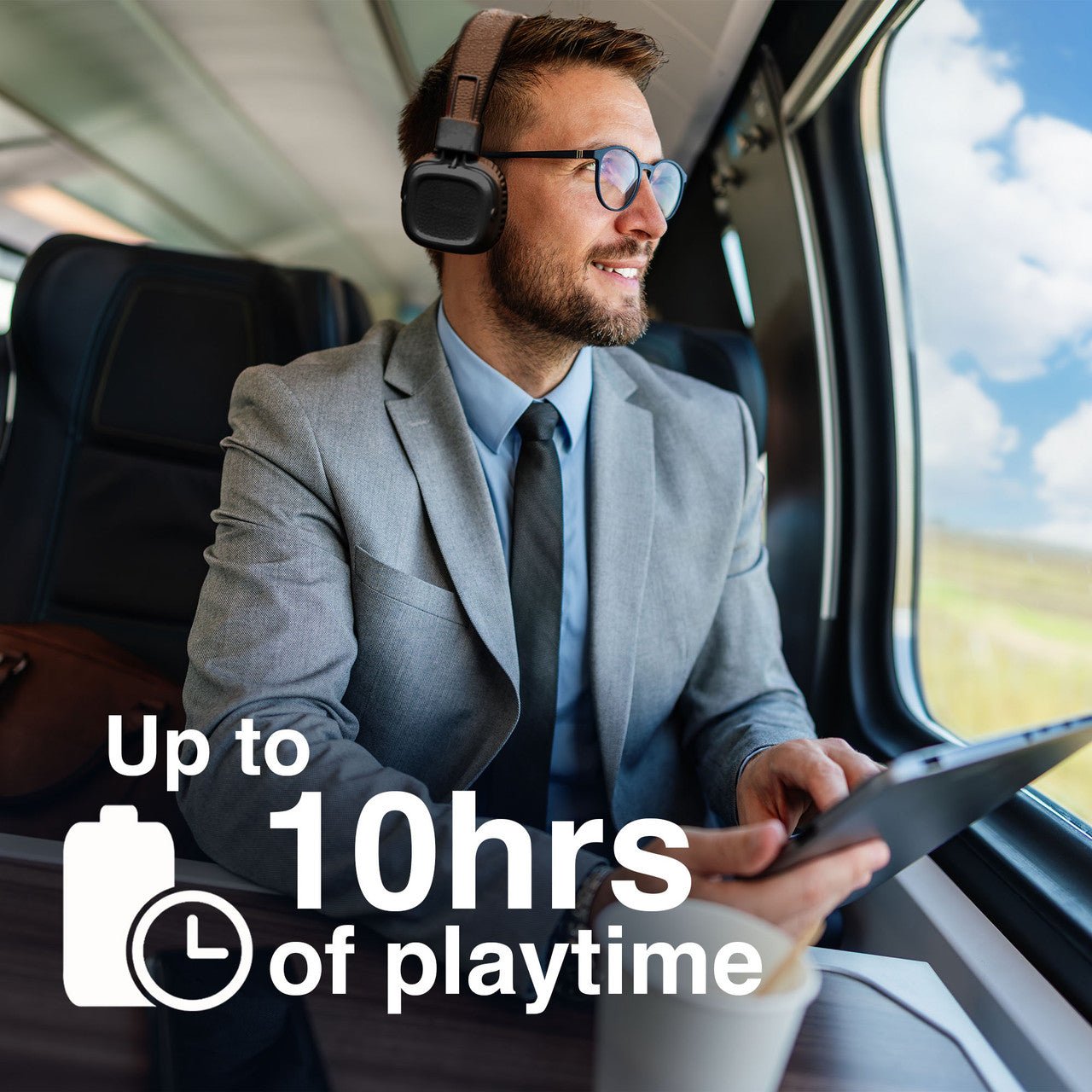 Soundtec Wireless On-Ear Headphones Brown