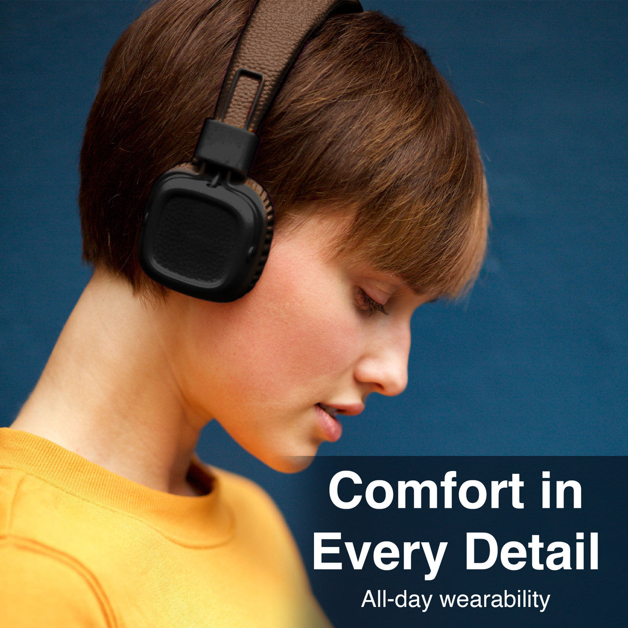Soundtec Wireless On-Ear Headphones Brown