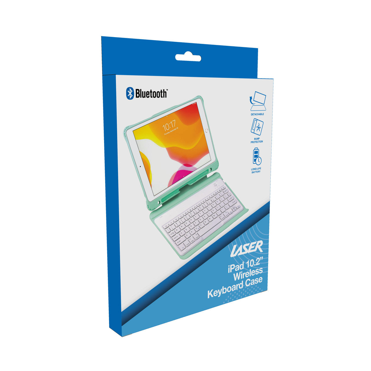 Laser iPad 10.2-inch Wireless Keyboard Case Green