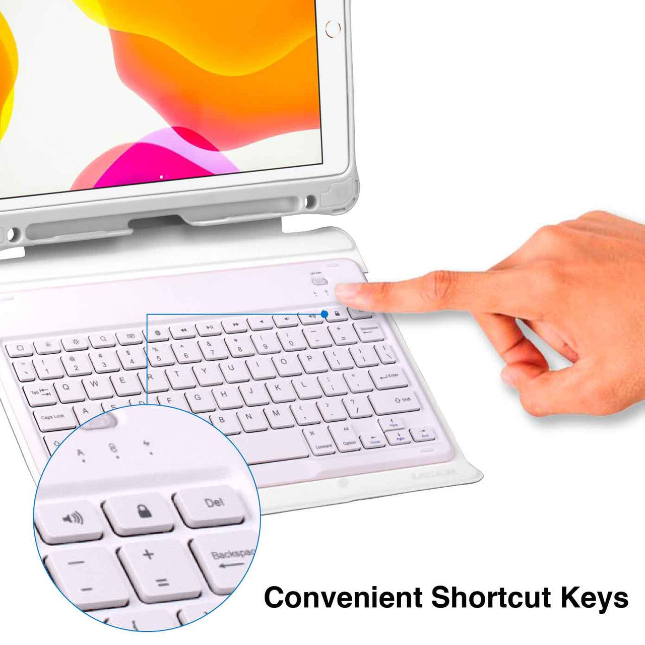 Laser iPad 10.9-inch Wireless Keyboard Case White