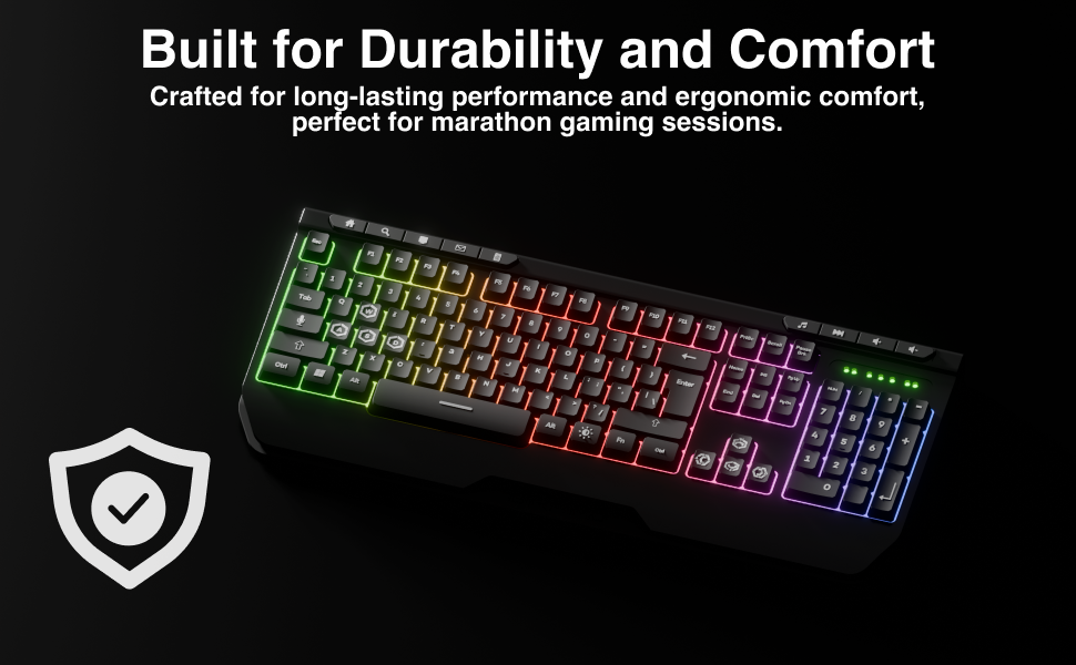 Laser RGB Gaming Keyboard with Anti-Ghosting Keys