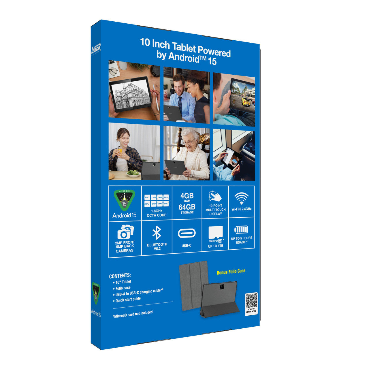 Laser 10 Inch Android Tablet 64GB with Case