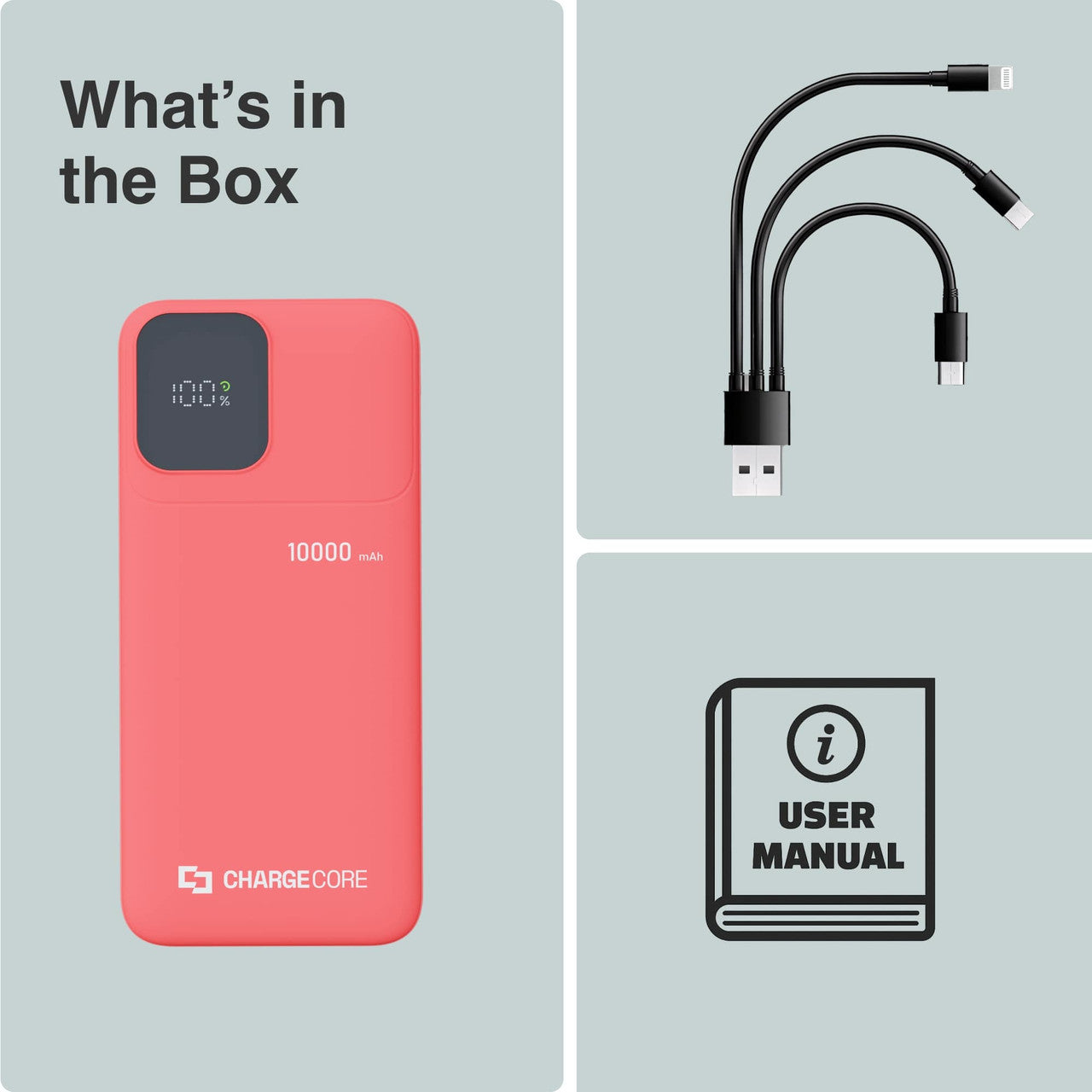 ChargeCore SafeCharge Max 10K - Sunset Coral