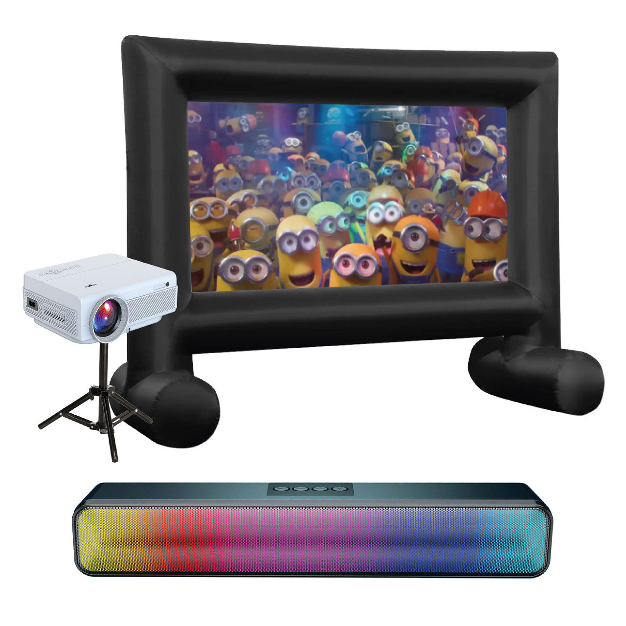 Laser 1080P Outdoor Cinema Bundle 144 Inch