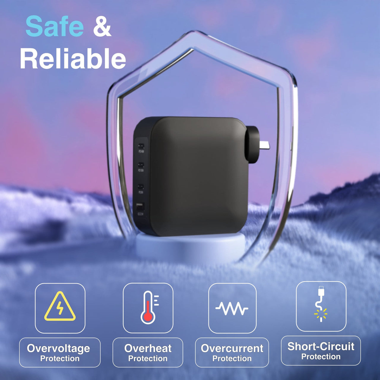 Laser PD3.0 200W GaN Wall Charger Black