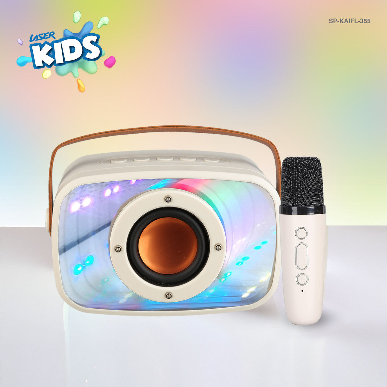 Laser Infinity Karaoke Speaker with Wireless Mic