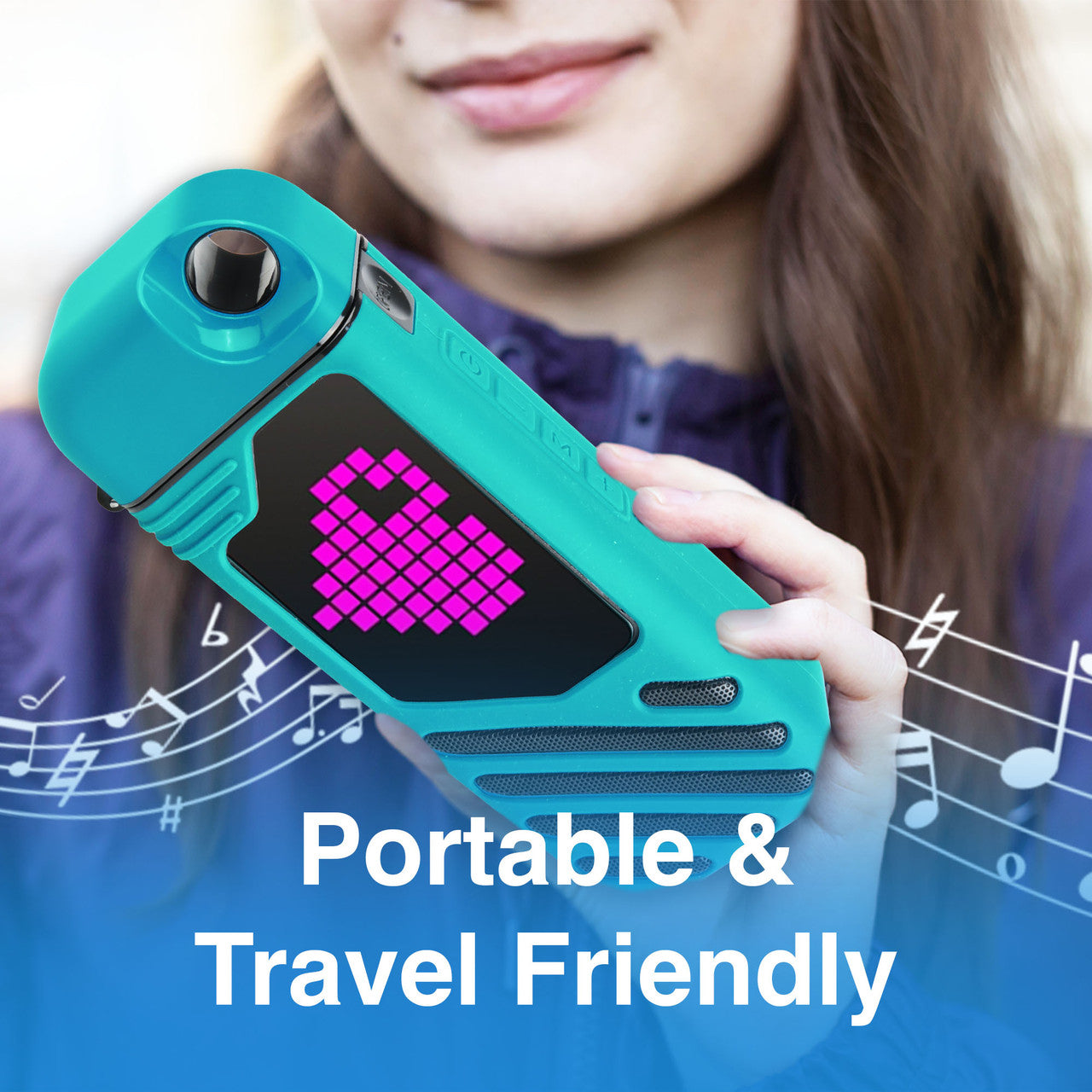 Laser LED Karaoke with 2 Mics Aquatic Awe