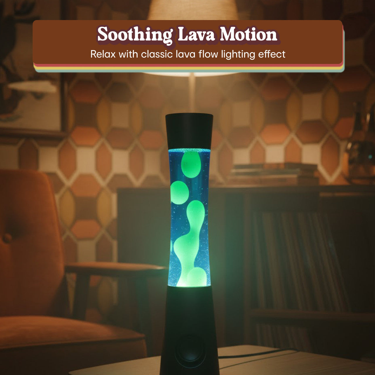 Laser Retro Lava Lamp with Bluetooth Speaker