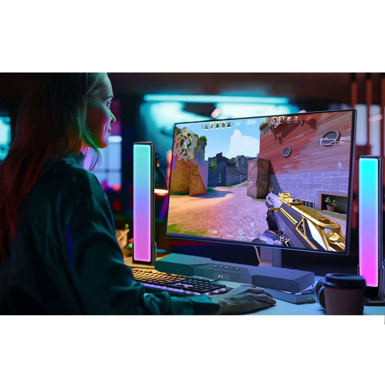 Precision RGB Gaming Soundbar with Subwoofer