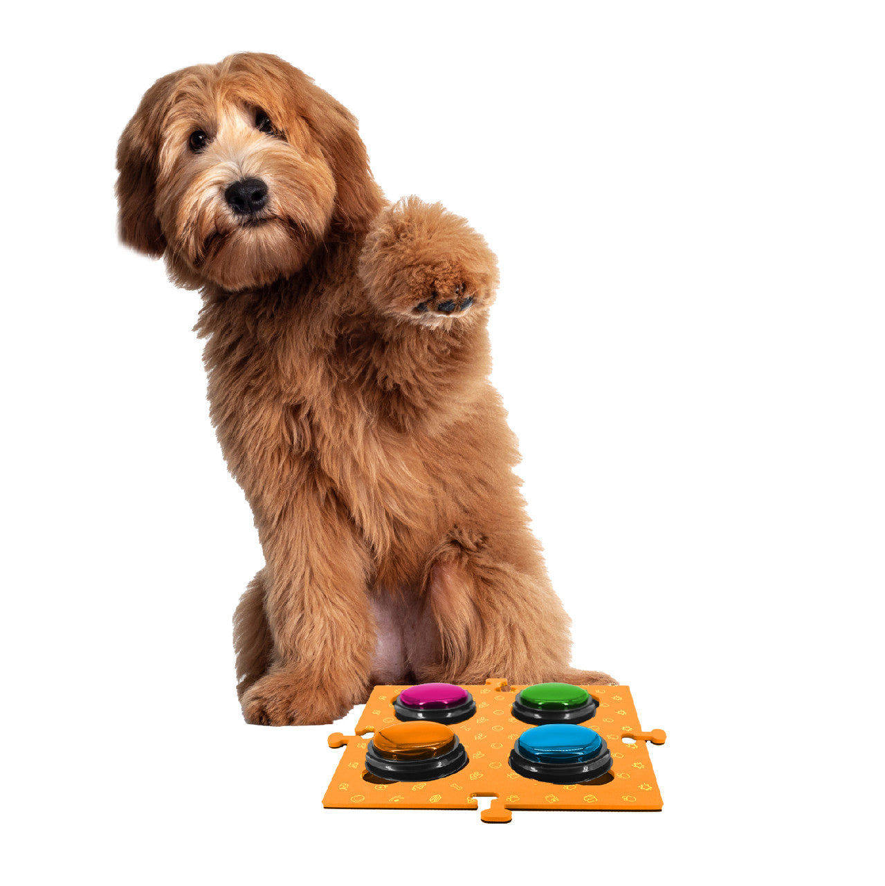 Tech4Pets Orange Mat 2-Pack for Talking Buttons & Floor