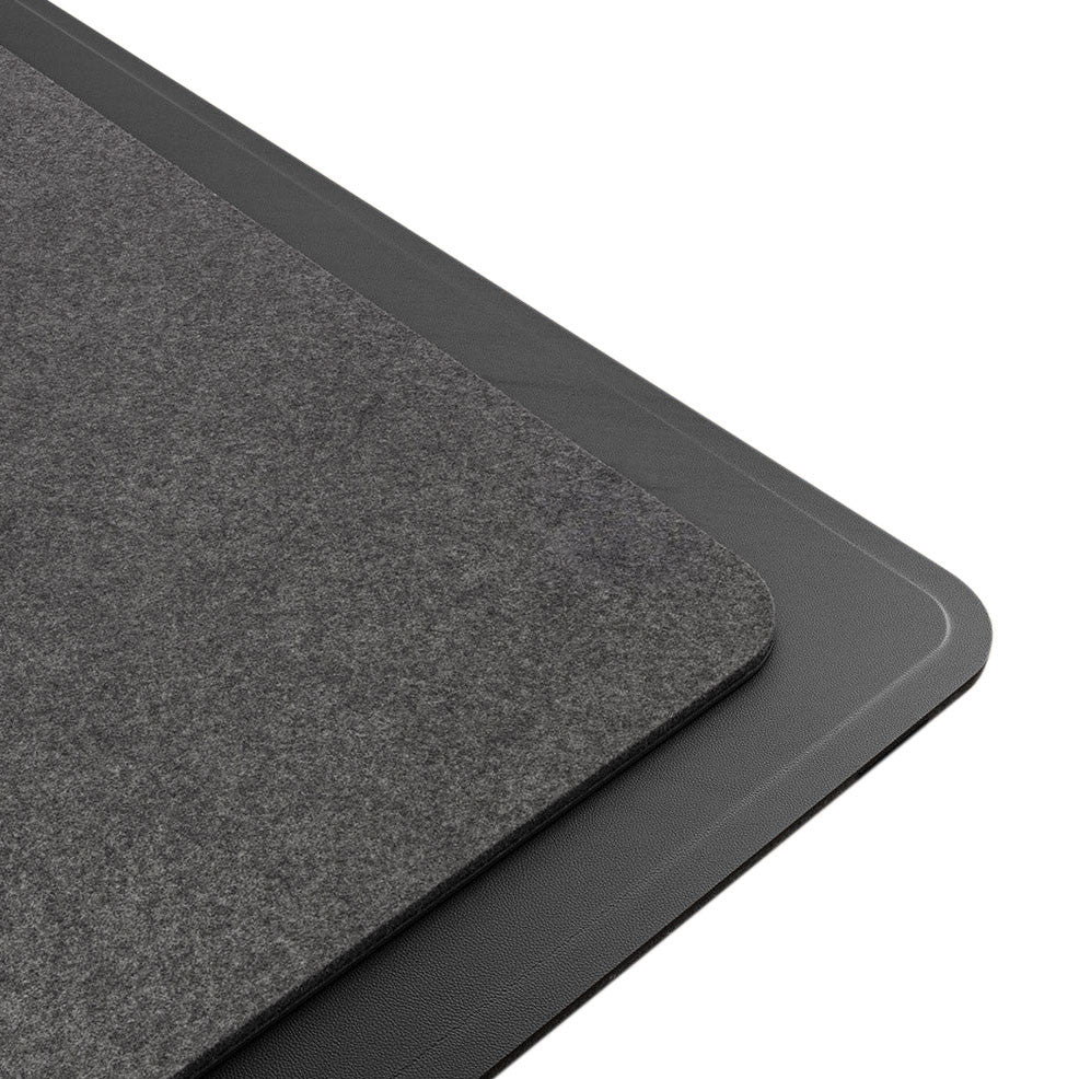 Laser Wireless Charging Desk Mat Black