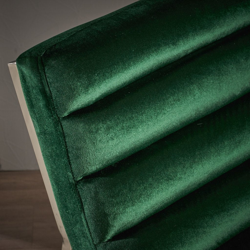 Glorie Emerald/Green Velvet Sofa Accent Chair ArmChair