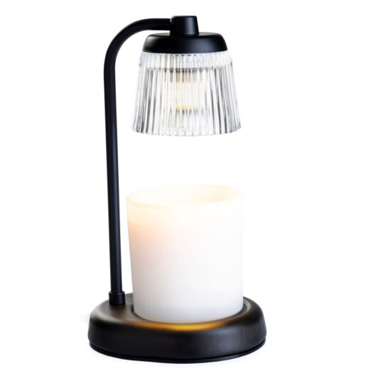 Fluted Glass Black Candle Warmer Lamp - RRP $69.95 - Wholesale