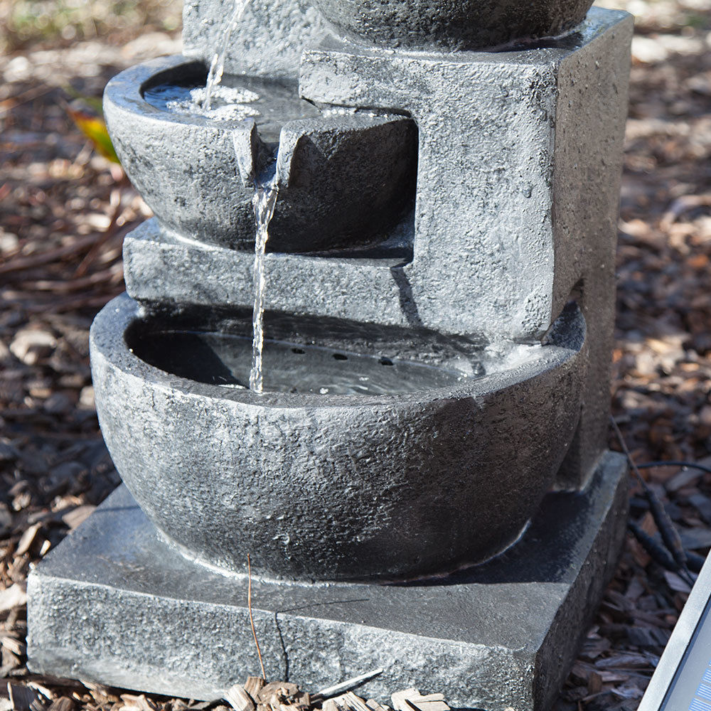 Samland 4 TIERS CASARDING SOLAR WATER FOUNTAIN