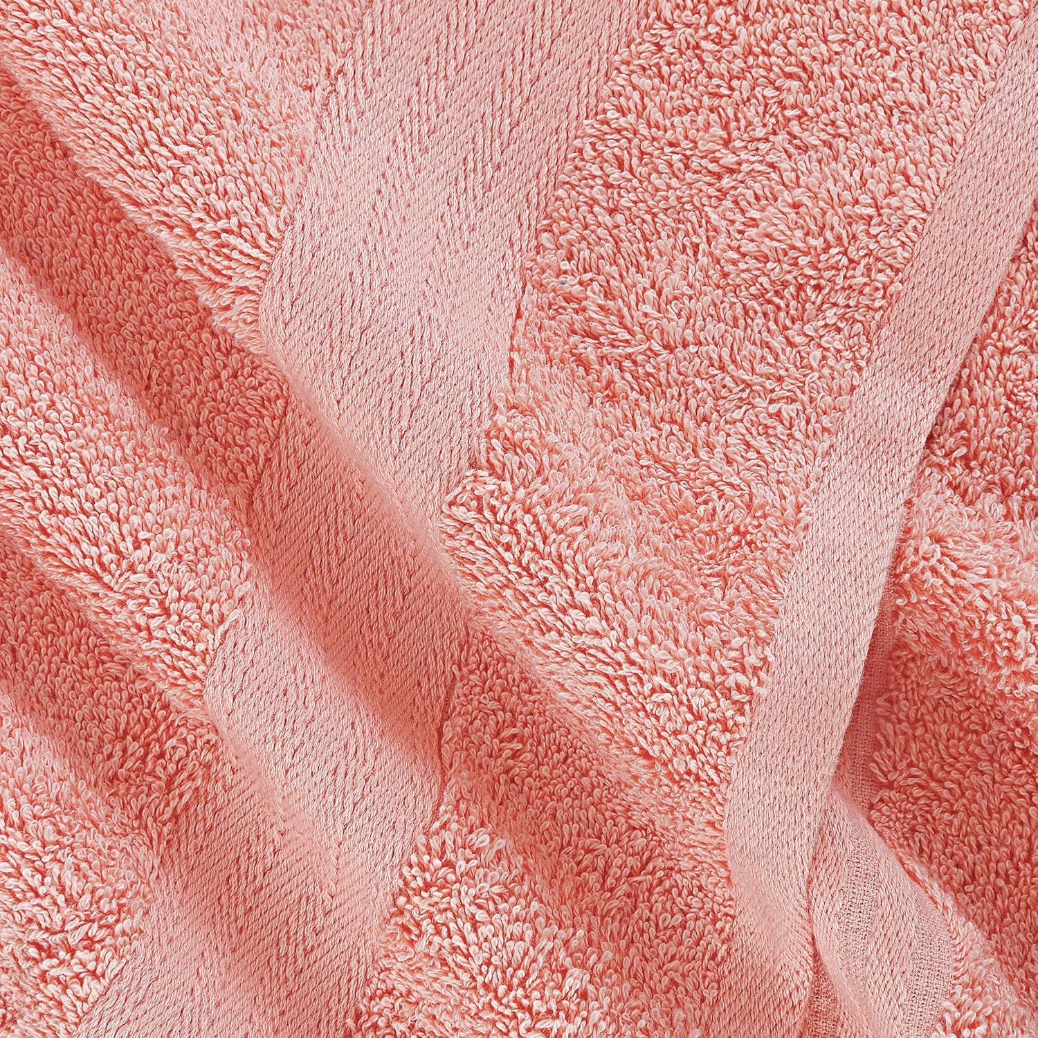 Samland Premium Cotton Washcloths 4-Pack Quick-Dry Face Towels Set-Coral