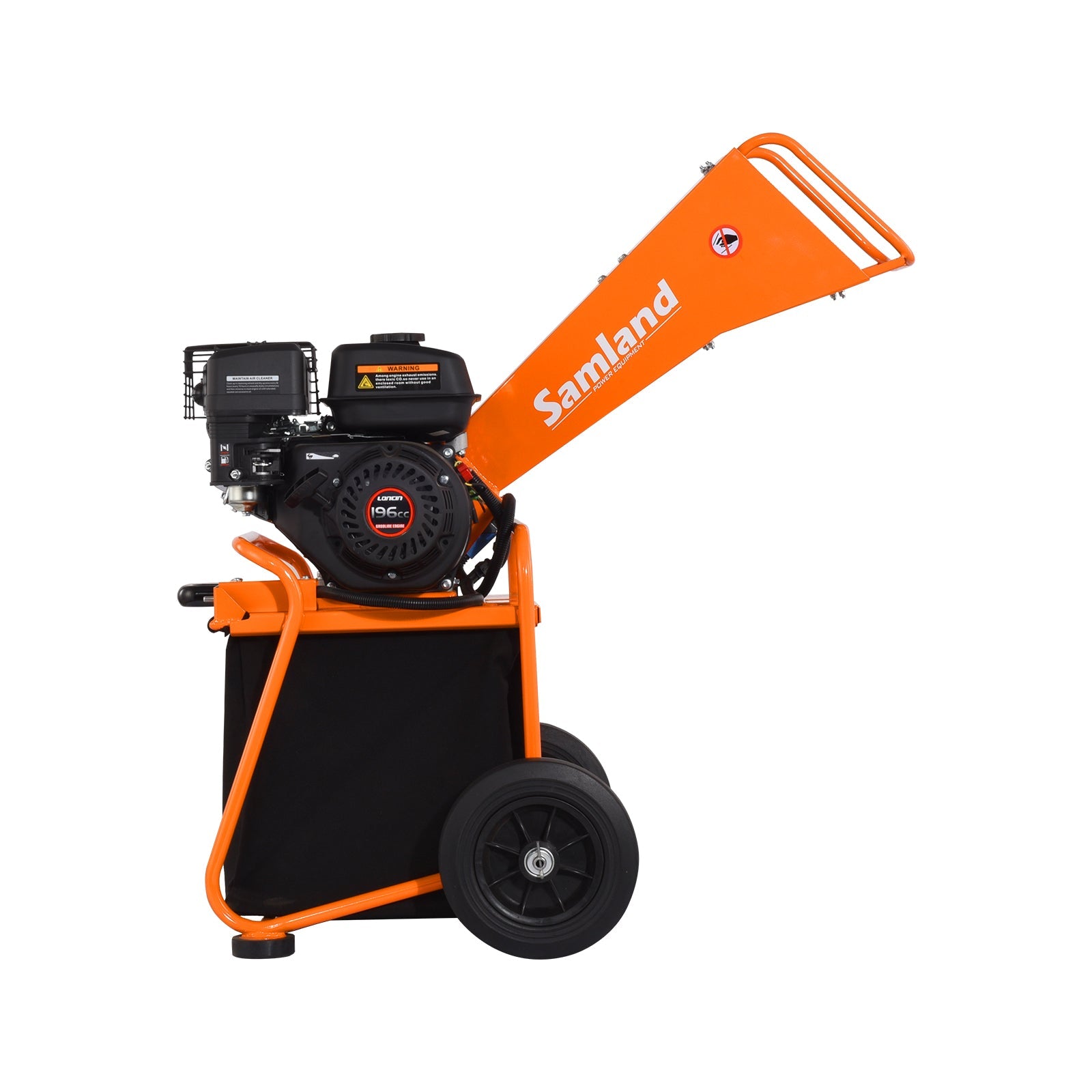 Samland WC50 Mini Wood Chipper, Loncin 6.5 HP Engine