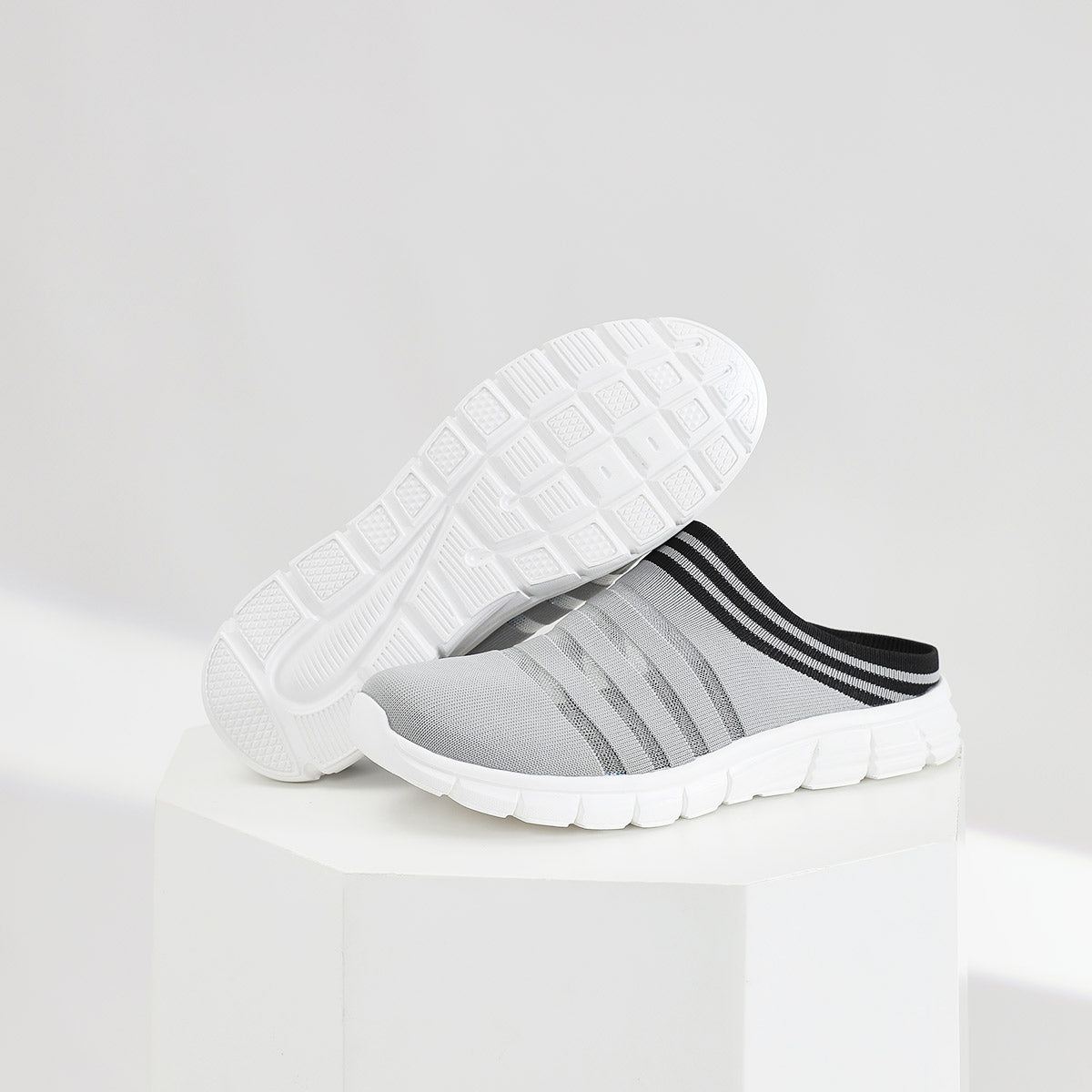 MEN'S BIRD'S NEST HALF-SANDALS 4555 - MEN - Grey / AUS Ladies9/Men7/EU40/25cm