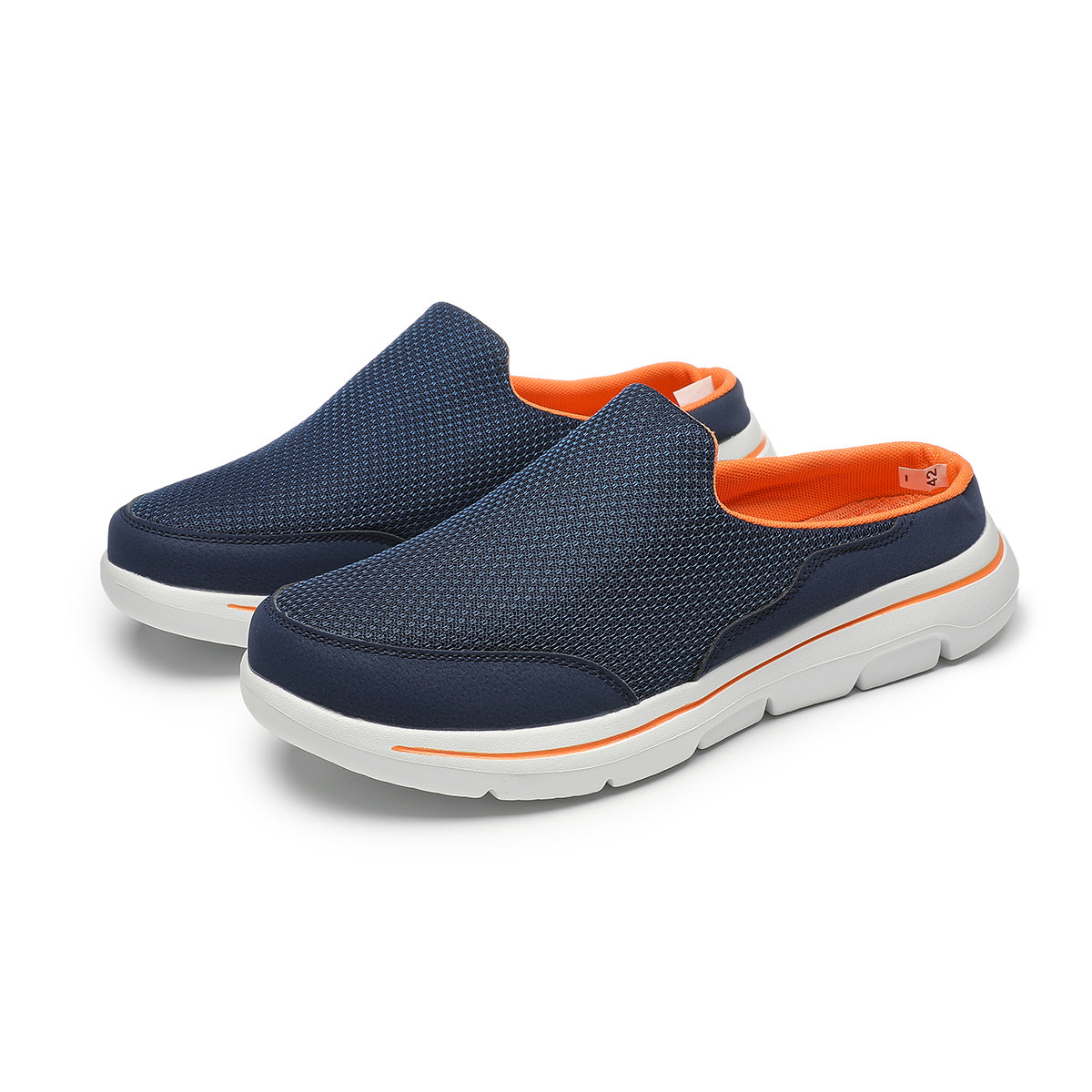 LIGHTWEIGHT UNISEX HALF-SLIPPERS 4558 - MEN - Orange / AUS Ladies10/Men8/EU42/26cm