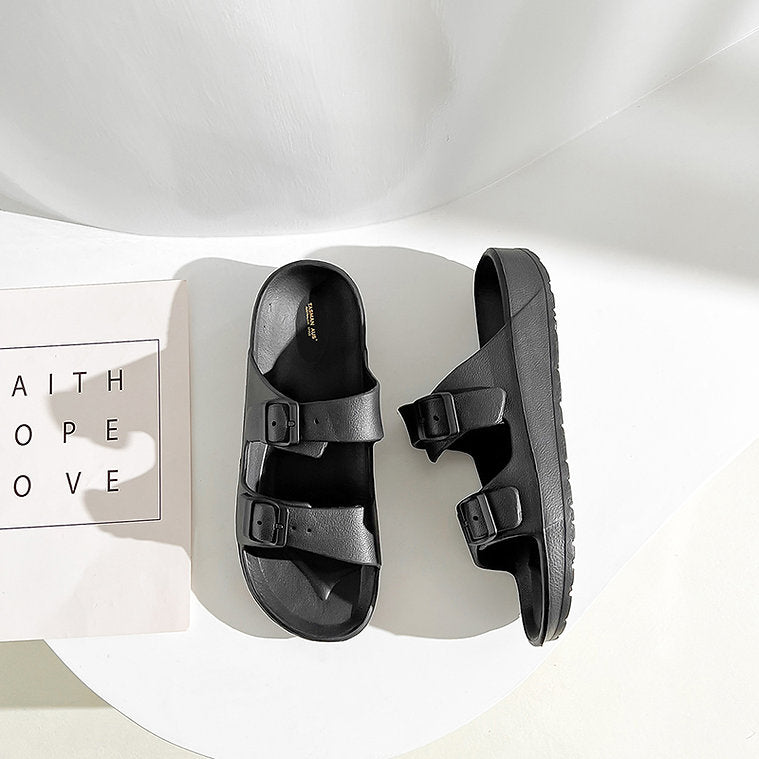 UNISEX BEACH SLIDES 0099 - MEN - Black / AUS Ladies9/Men7/EU40/25cm