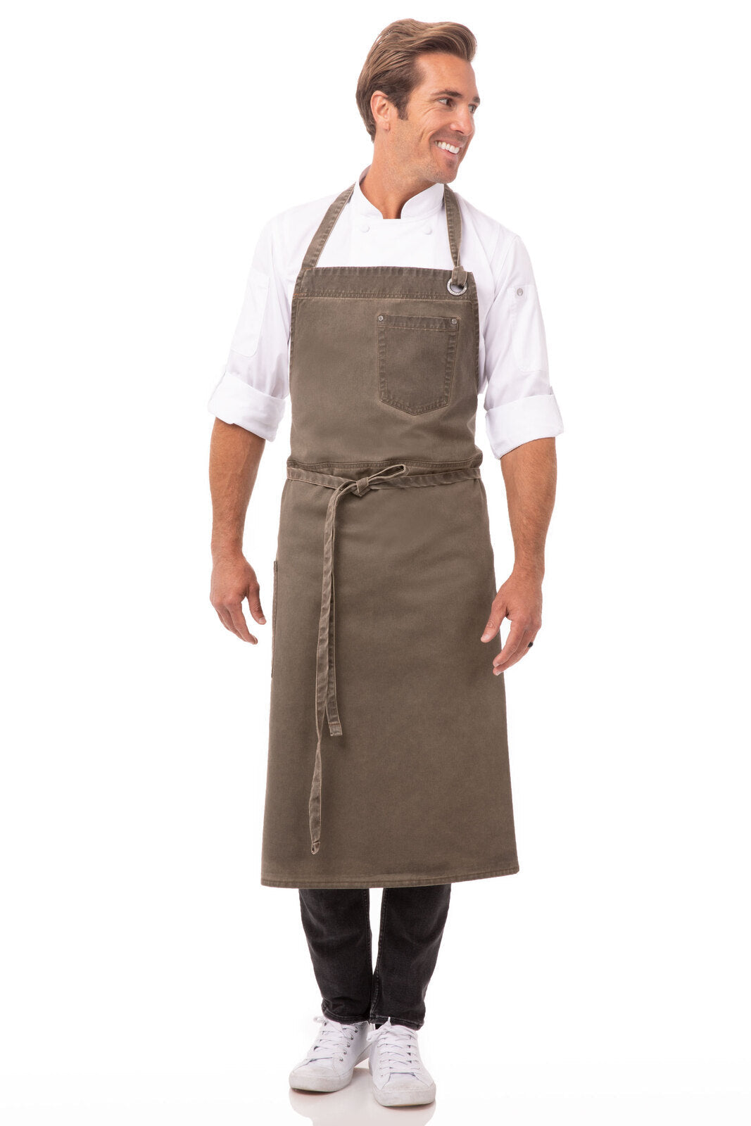Dorset Earth Brown Chefs Bib Apron by Chef Works