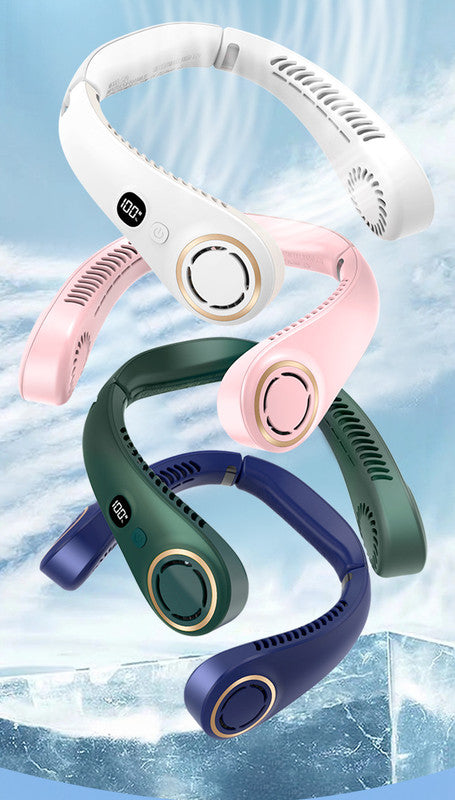 Portable Neck Fan Upgraded, Neckbrace Personal Hands Free, 5 Speed Gears Adjustment, 2000 mAh Wearable Bladeless Quiet Rechargeable for Outdoor Indoor, Gifts for Women Men- Pink Christmas Gifts