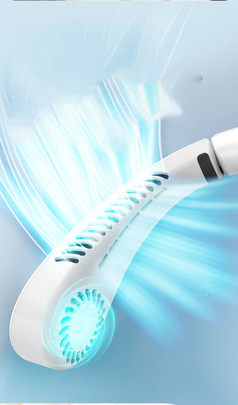 Portable Neck Fan Upgraded, Neckbrace Personal Hands Free, 5 Speed Gears Adjustment, 2000 mAh Wearable Bladeless Quiet Rechargeable for Outdoor Indoor, Gifts for Women Men- White Christmas Gifts