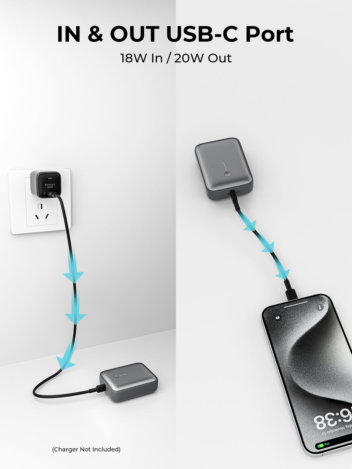 AUKEY Spark Mini 10000 Compact Fast Charging Power Bank (PB-Y55)