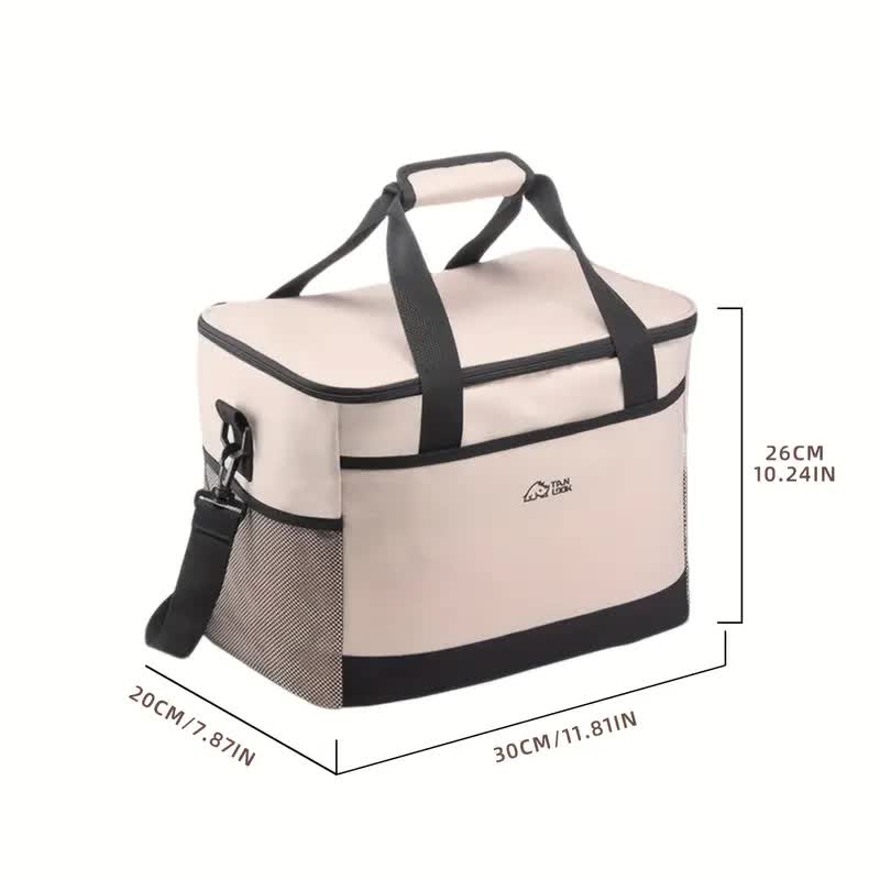 Blue Portable Insulated Cooler Bag for Camping & Picnics - Durable Outdoor Storage Tote