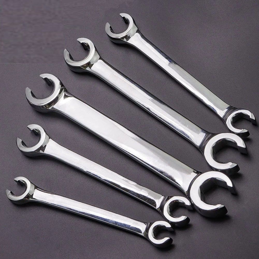 5Pcs Flare Nut Wrench Set Offset End Spanner Metric 6 8 9 10 11 12 13 14 15 17MM