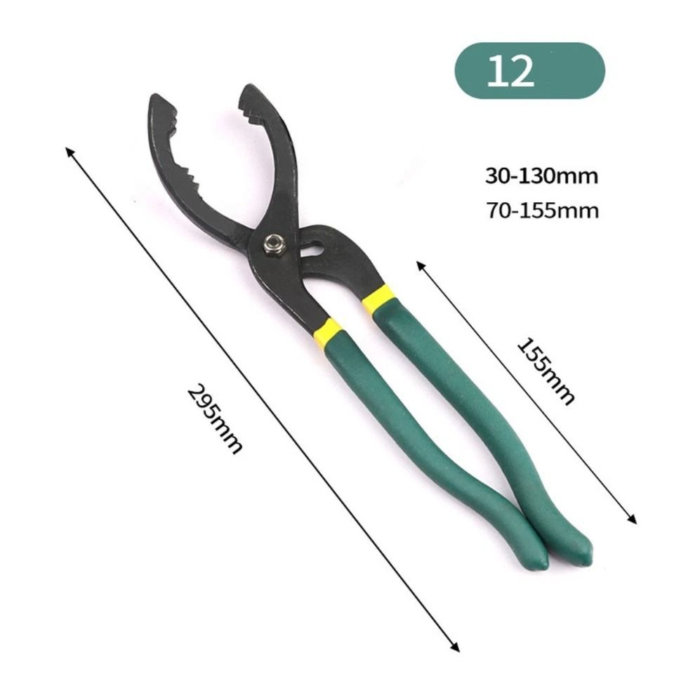 1PC 12" 295MM Adjustable Car Oil Filter Wrench Pliers Hand Removal Tool