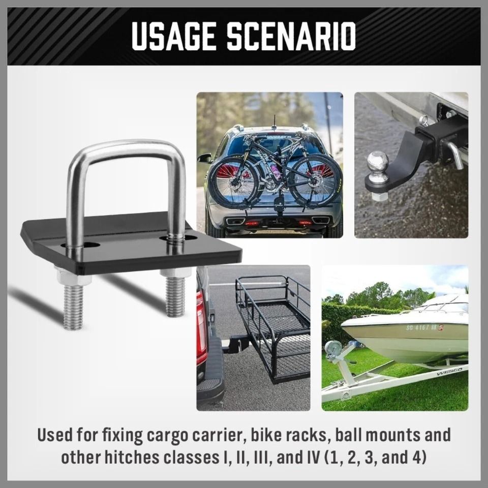 Anti-Rattle Stabilizer Hitch Tightener Bracket Tongue Tow Bar Caravan Trailer