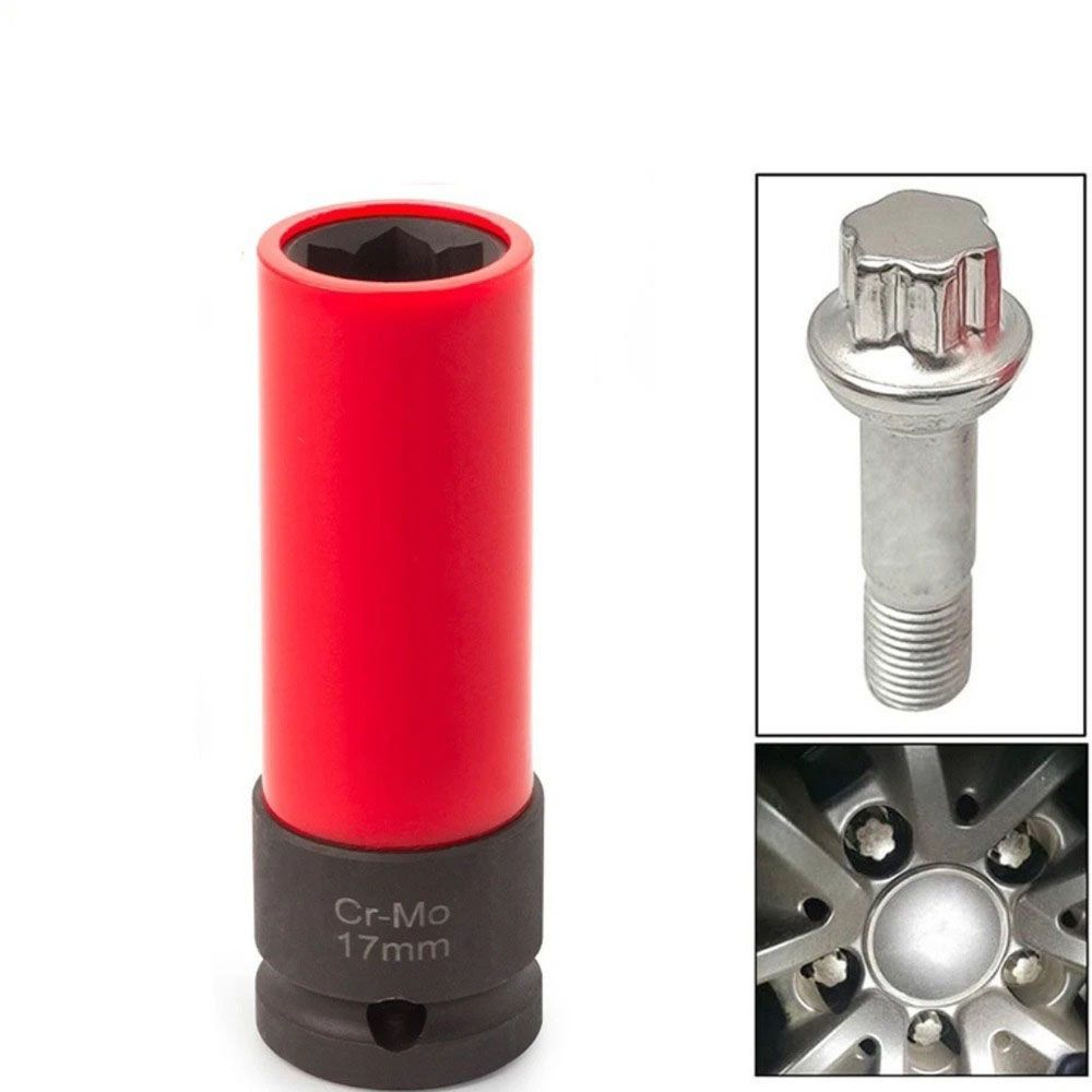 17/21MM Flower Profile Wheel Lug Deep Socket Mercedes-Benz Convex Head Remover