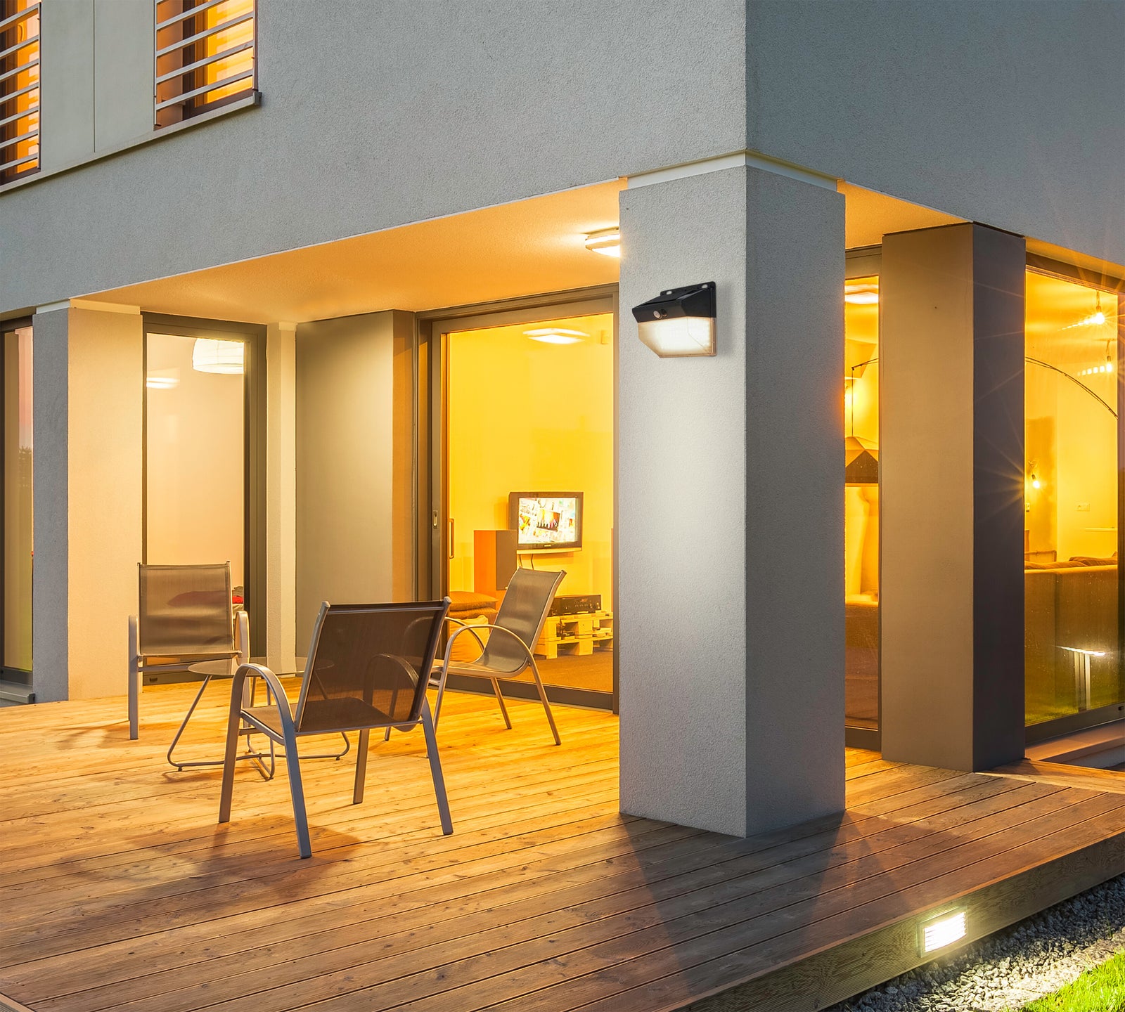 Solar Led Wall Light With Sensor 6W 600LM