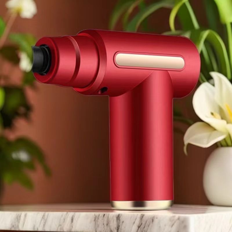 Red Portable Deep Tissue Massager | 6-Speed & 4 Heads & 15-Min Timer|Professional Muscle Recovery, Anytime Anywhere