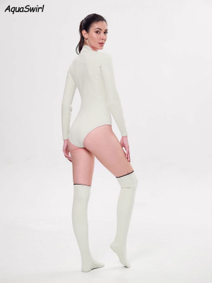 2MM jellyfish suit diving wet clothes jellyfish suit snorkeling swimsuit super elastic skin-friendly 2-piece jumpsuit+stockings