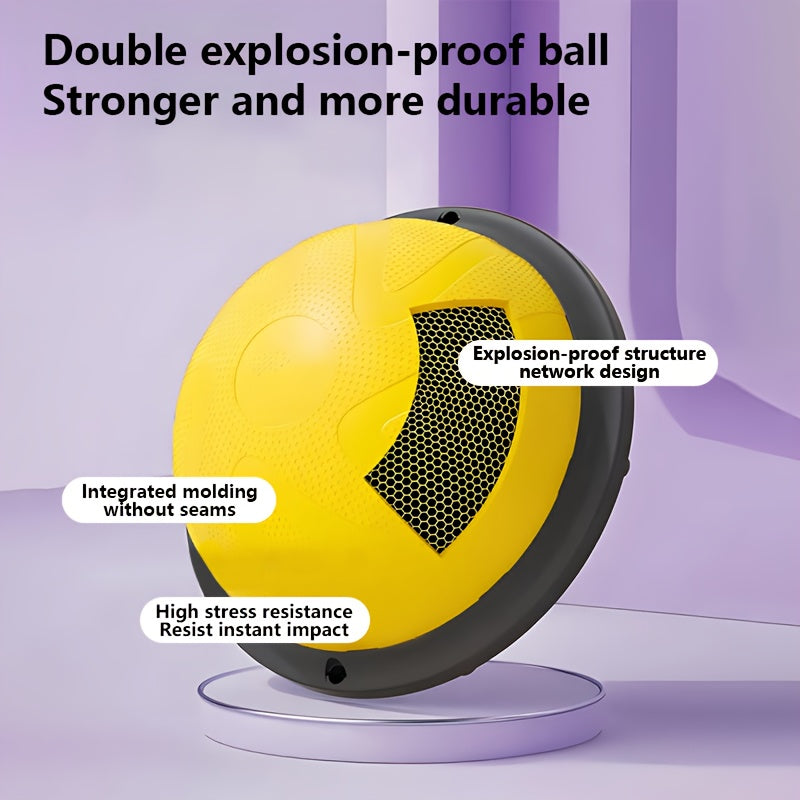 Hemisphere Trainer – Portable Inflatable Balance Trainer, specifically designed for core training, yoga, rehabilitation, and Pilates, equipped with a stable base. Suitable for home gyms, fitness centers, and physical conditioning.(GREY)