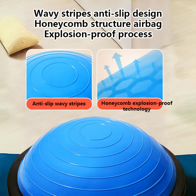 Hemisphere Trainer – Portable Inflatable Balance Trainer, specifically designed for core training, yoga, rehabilitation, and Pilates, equipped with a stable base. Suitable for home gyms, fitness centers, and physical conditioning.(PURPLE)