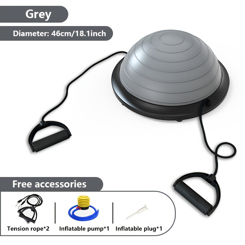 Hemisphere Trainer – Portable Inflatable Balance Trainer, specifically designed for core training, yoga, rehabilitation, and Pilates, equipped with a stable base. Suitable for home gyms, fitness centers, and physical conditioning.(PURPLE)